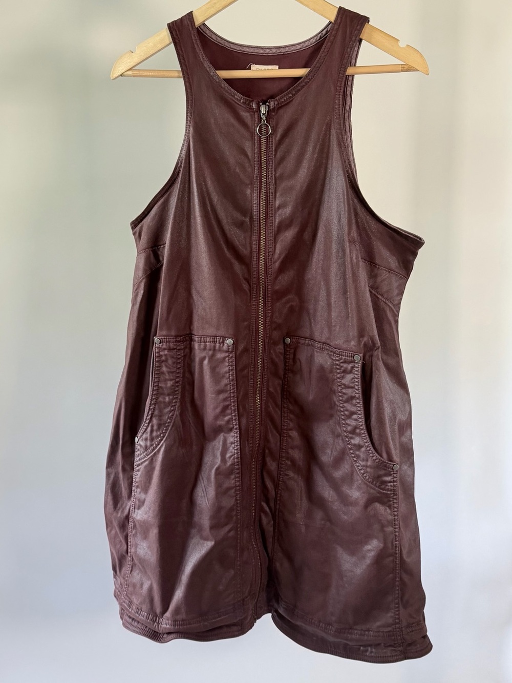 Pilcro zip up coated mini dress - size 20